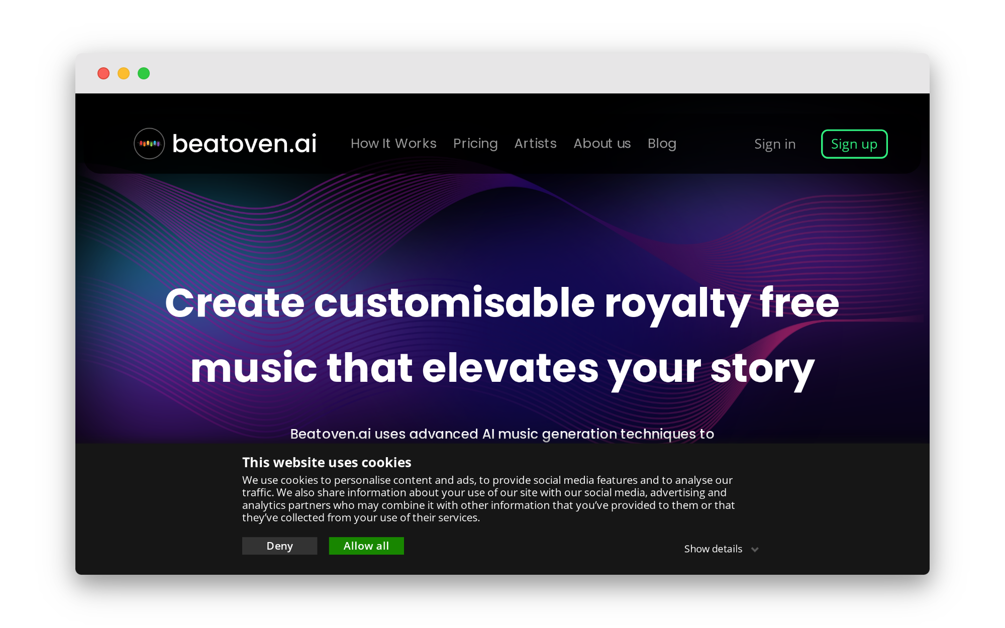 BeatovenAI: 動画用のオリジナル音楽を生成