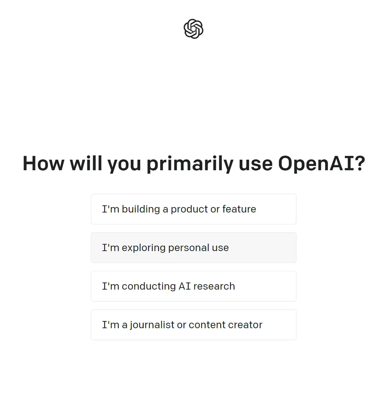 Creación de cuenta de OpenAI